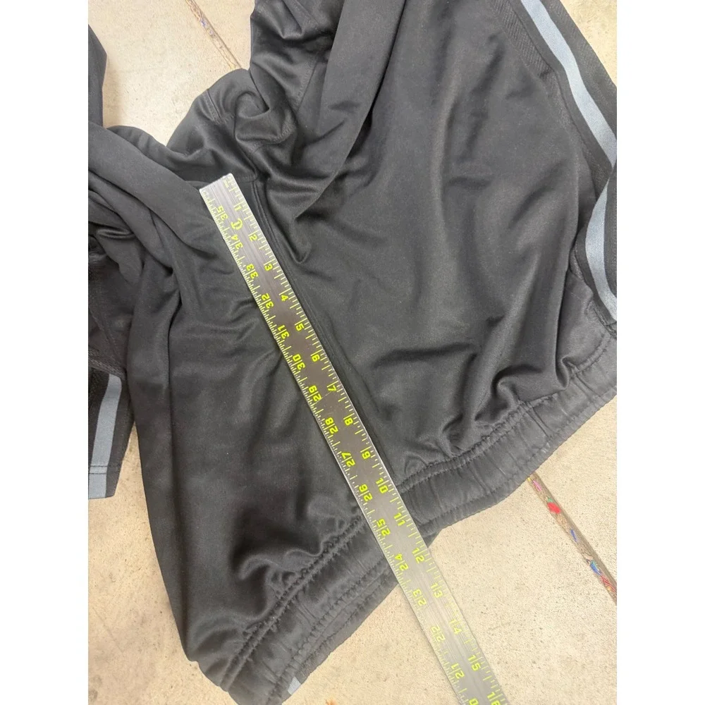 Nike Mens Vintage XL Baggy Track Pants Black Grey Stripe Y2K Loose Sweatpants